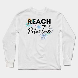 Reach Your Potential Neurons blk Long Sleeve T-Shirt